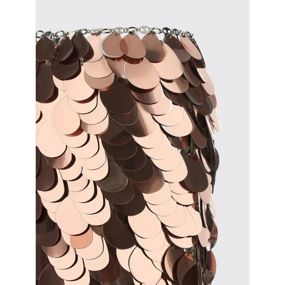Rabanne Women Rabanne High-Waisted Sequin-Embellished Pencil Mini Skirt